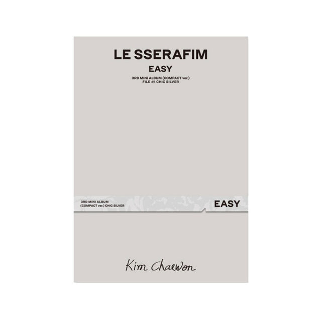 Le Sserafim 3rd Mini Album EASY Compact Version File #1  Chic Silver Kim Chaewon