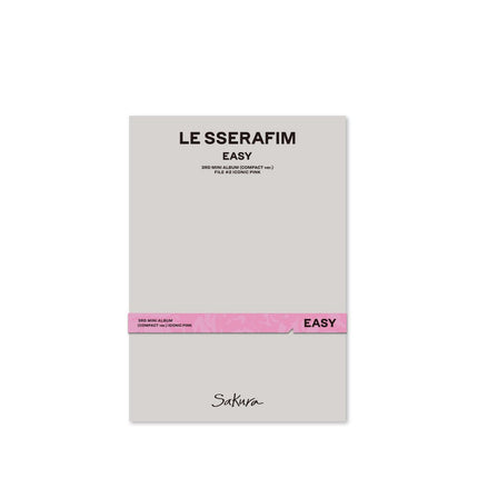Le Sserafim 3rd Mini Album EASY Compact Version File #2 Iconic Pink Sakura