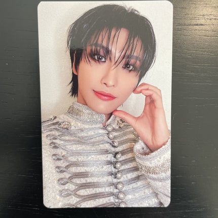 ATEEZ Mingi 2025 World Tour Towards The Light Will To Power Finale Seoul YES24 PLAYCODE POB Photocard — black hair military braid jacket pearl buttons