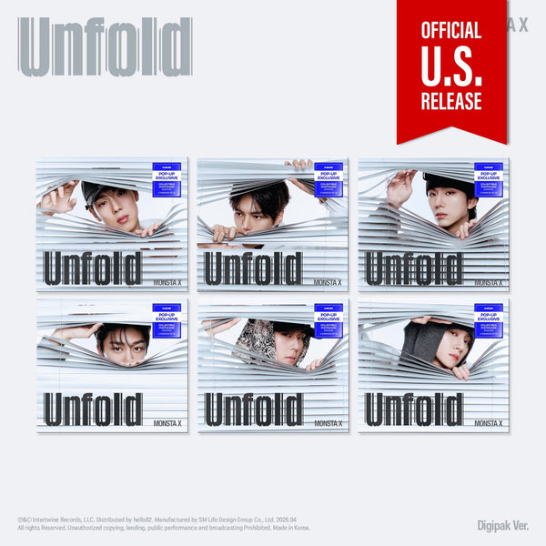 MONSTA X UNFOLD Digipack Pop-Up Excl | All 6 Members – Kpop Exchange