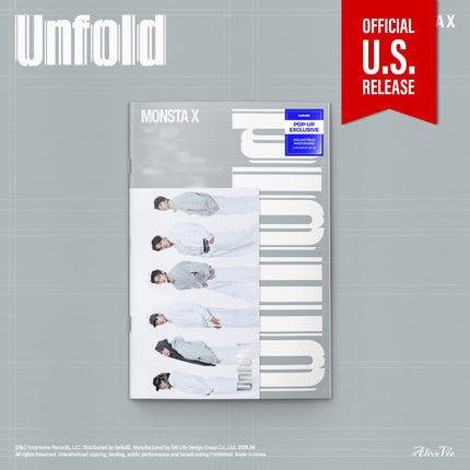 MONSTA X UNFOLD Photobook pre-order USA, MONSTA X UNFOLD Heartbreak Ver, MONSTA X UNFOLD Thirst Ver, MONSTA X UNFOLD Heal Ver, MONSTA X UNFOLD Alive Ver, MONSTA X UNFOLD pop-up exclusive photocard, MONSTA X UNFOLD 2026 pre-order, MONBEBE MONSTA X UNFOLD photobook