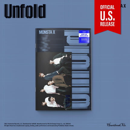 MONSTA X UNFOLD Photobook pre-order USA, MONSTA X UNFOLD Heartbreak Ver, MONSTA X UNFOLD Thirst Ver, MONSTA X UNFOLD Heal Ver, MONSTA X UNFOLD Alive Ver, MONSTA X UNFOLD pop-up exclusive photocard, MONSTA X UNFOLD 2026 pre-order, MONBEBE MONSTA X UNFOLD photobook