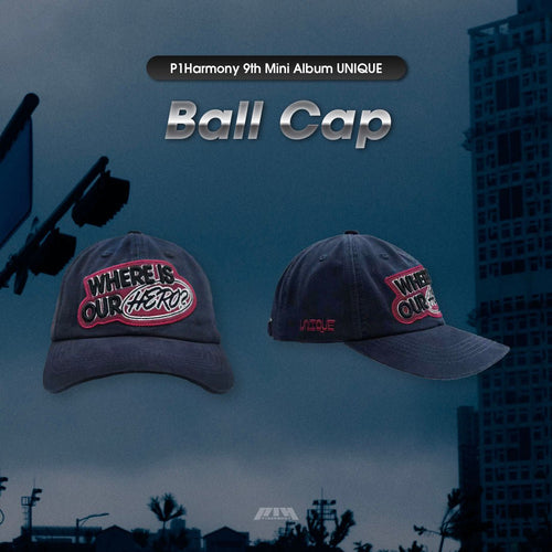P1Harmony UNIQUE merch ball cap buy USA, P1Harmony WHERE IS OUR HERO cap, P1Harmony 9th mini album UNIQUE merchandise, P1Harmony UNIQUE pop up merch, P1Harmony official cap hat, P1Harmony MD ball cap kpop