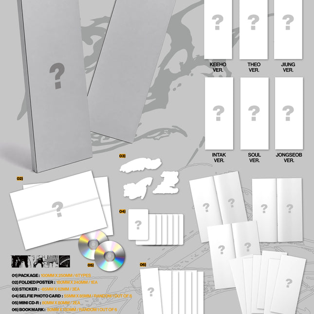 P1Harmony BLOW UP Compact Ver. 82EVENT Exclusive official packshot – contents incl. YUM Ver. and 82EVENT BUTTERFLY Ver. photocards