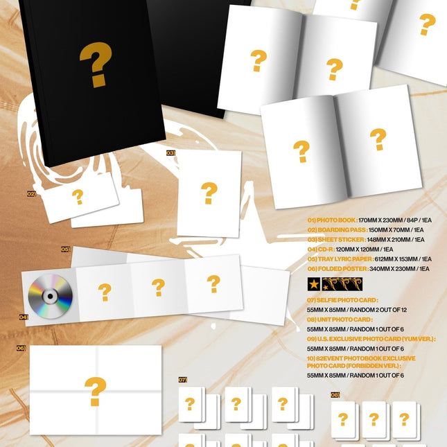 P1Harmony BLOW UP Photobook V1 82EVENT Exclusive packshot – contents incl. YUM Ver. and 82EVENT FORBIDDEN Ver. photocards