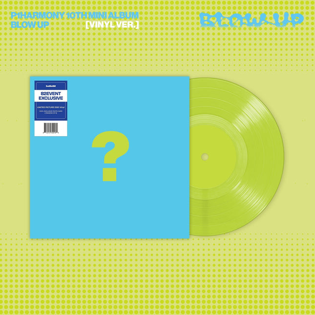 P1Harmony BLOW UP Vinyl Ver. 82EVENT Exclusive – blue jacket with 82EVENT Exclusive sticker and limited picture disc vinyl