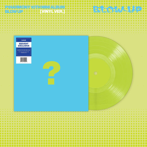 P1Harmony BLOW UP Vinyl Ver. 82EVENT Exclusive – blue jacket with 82EVENT Exclusive sticker and limited picture disc vinyl