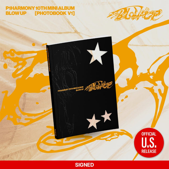 [AUTOGRAPHED] P1Harmony BLOW UP Photobook V1 (Black) – signed, official U.S. release