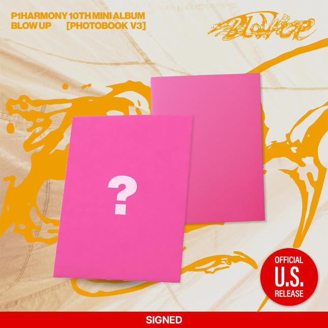 [AUTOGRAPHED] P1Harmony BLOW UP Photobook V3 – pink package and photobook, signed, official U.S. release