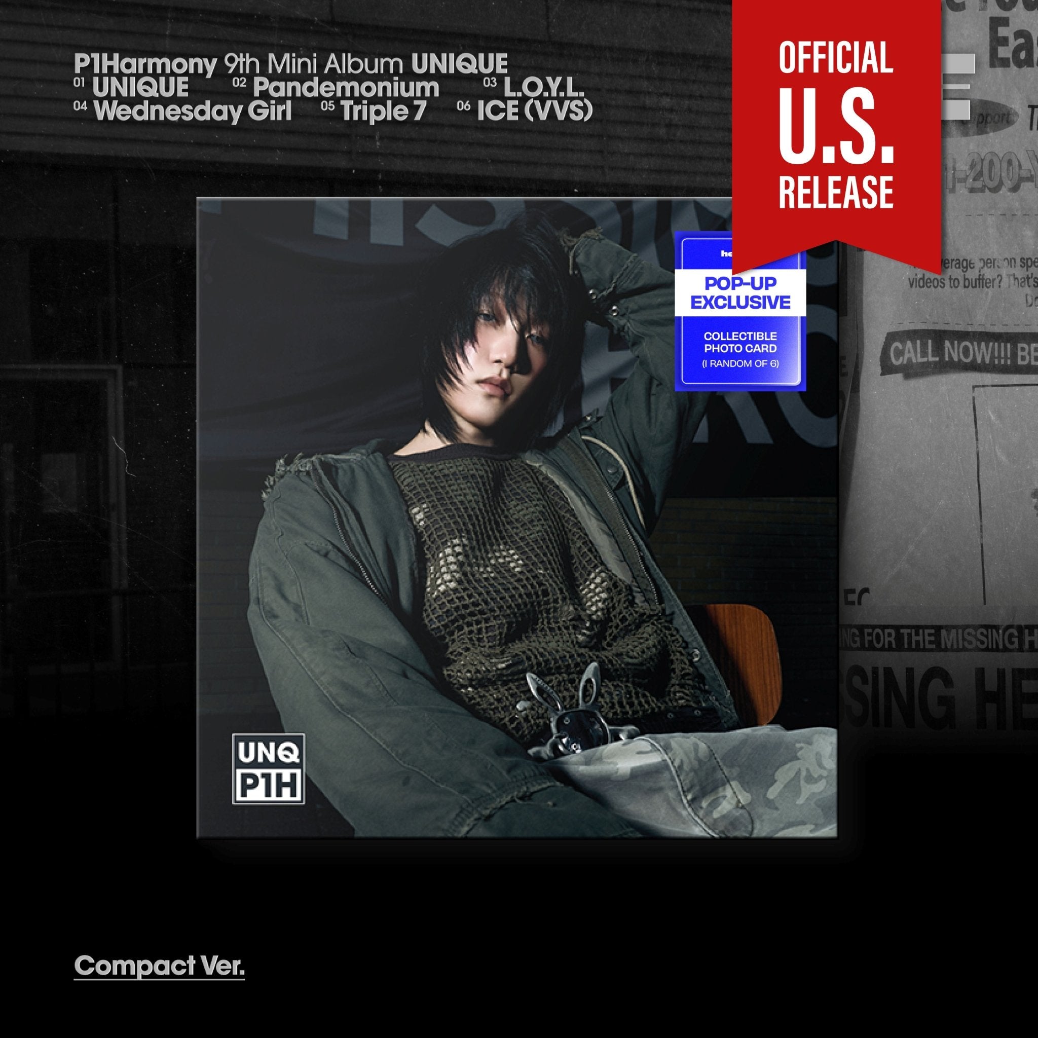 P1Harmony UNIQUE 9th Mini Album Member Compact Pre-Order | POP-UP