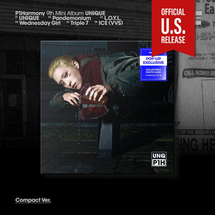 P1Harmony UNIQUE Member Digipack, P1Harmony UNIQUE Member Ver pre-order, P1Harmony UNIQUE digipack USA, P1Harmony 9th mini album member version, P1Harmony UNIQUE bias version, P1Harmony 2026 comeback pre-order, Keeho