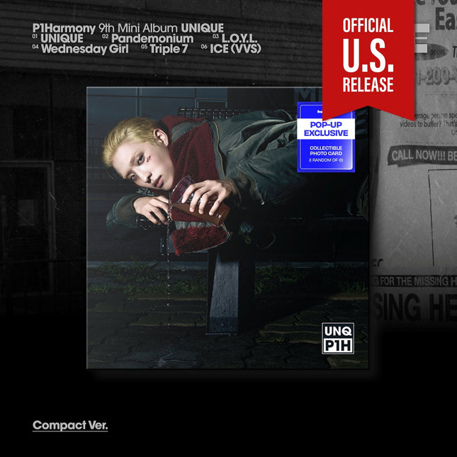 P1Harmony UNIQUE Member Digipack, P1Harmony UNIQUE Member Ver pre-order, P1Harmony UNIQUE digipack USA, P1Harmony 9th mini album member version, P1Harmony UNIQUE bias version, P1Harmony 2026 comeback pre-order, Keeho