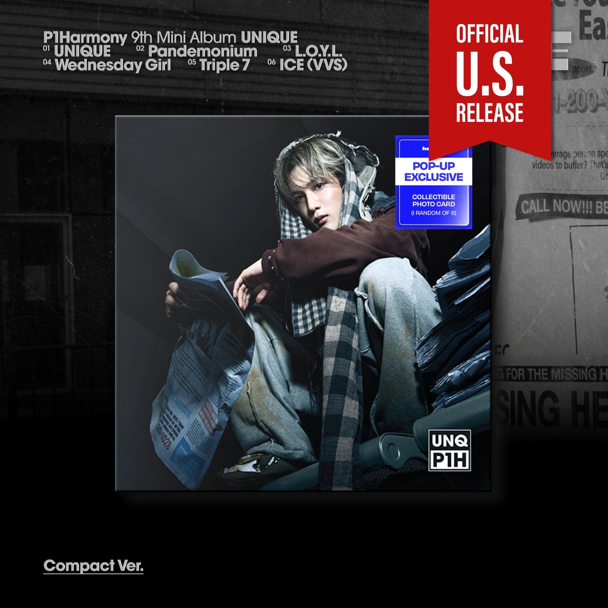 P1Harmony UNIQUE 9th Mini Album Member Compact Pre-Order | POP-UP