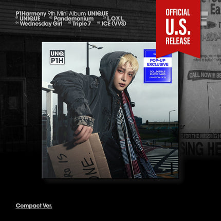 P1Harmony UNIQUE Member Digipack, P1Harmony UNIQUE Member Ver pre-order, P1Harmony UNIQUE digipack USA, P1Harmony 9th mini album member version, P1Harmony UNIQUE bias version, P1Harmony 2026 comeback pre-order, Theo
