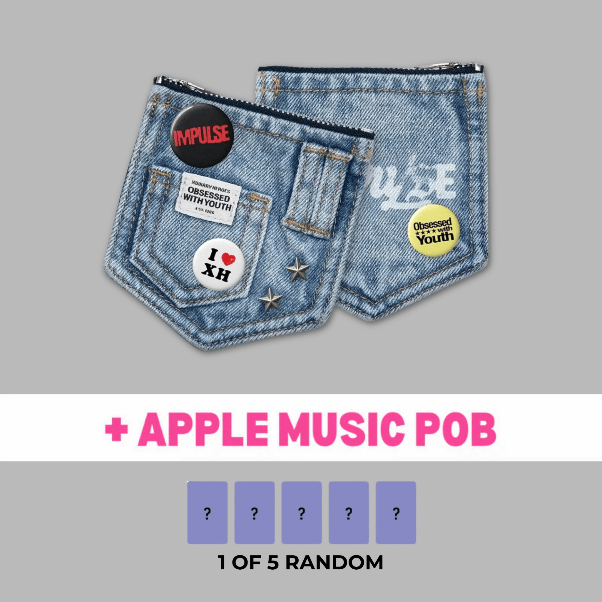 PRE-ORDER] Xdinary Heroes IMPULSE Denim Pouch + POB | Kpop Exchange