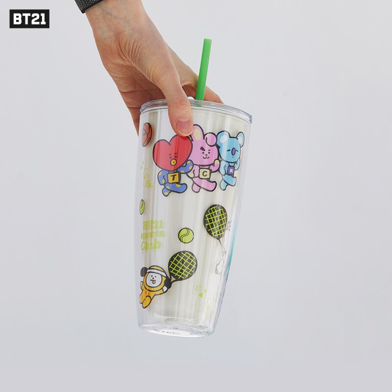 BTS BT21 Cold Water Tumbler w/ Straw – Kpop Exchange