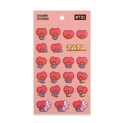 BTS BT21 Cartoon Character Puffy Stickers