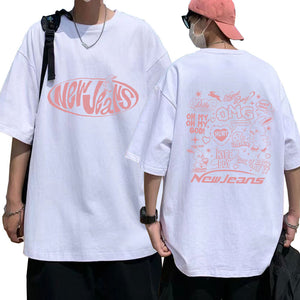NewJeans Bunny Graphic Oversized T-Shirt