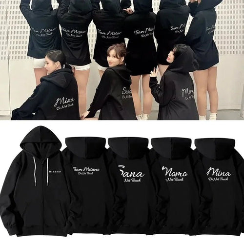 TWICE merch MISAMO Do Not Touch sweatshirt for ONCE fans