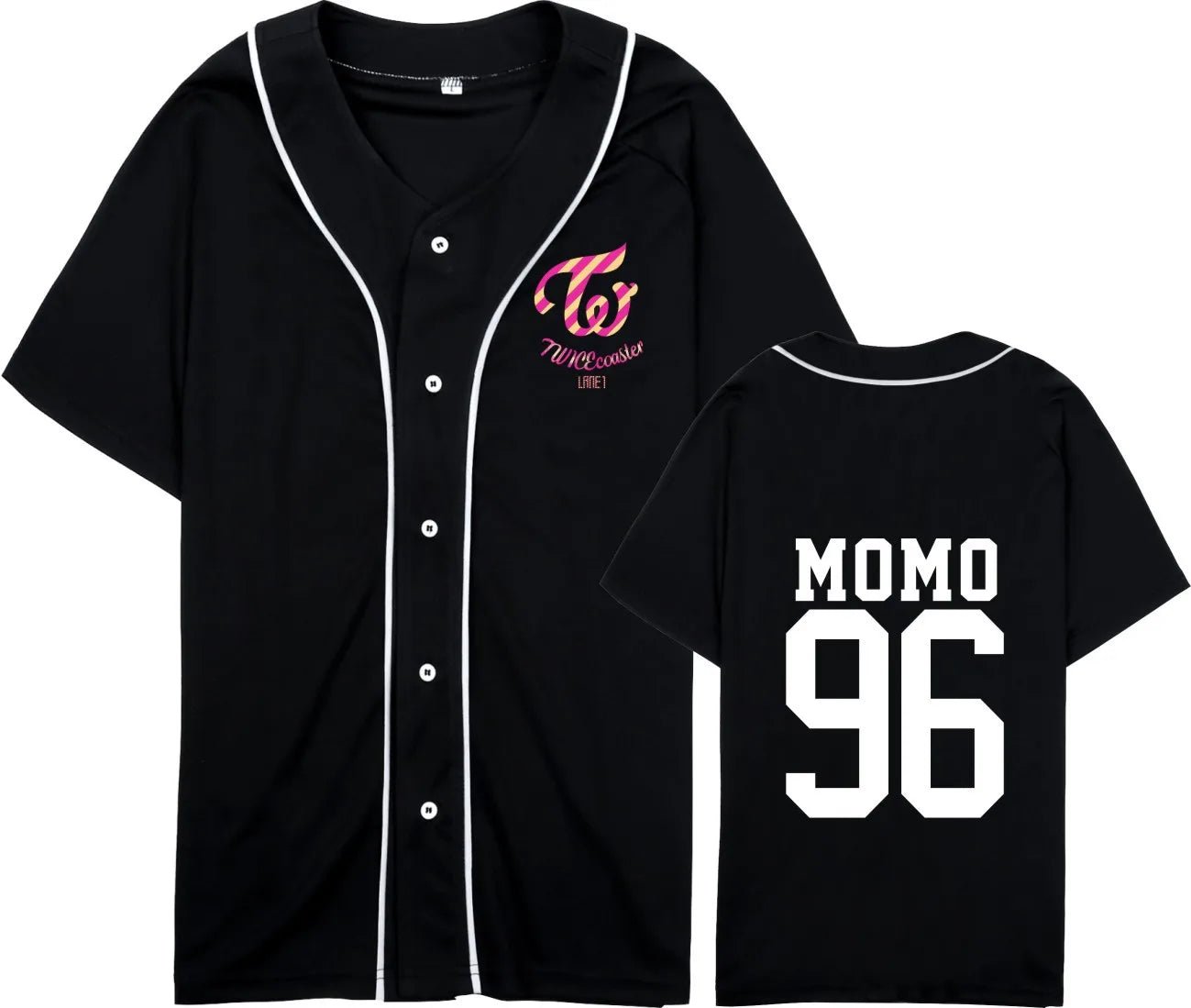 Team Twice ベースボールシャツ momo Team Twice ベースボールシャツ momo TWICE Streetwear Baseball