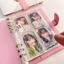 Load image into Gallery viewer, A5 Candy Color Leather Binder Kpop Photocards Cover