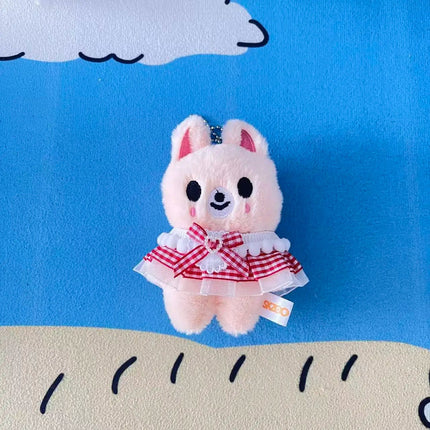 Stray Kids SKZOO Red Grid Dress Plush Doll