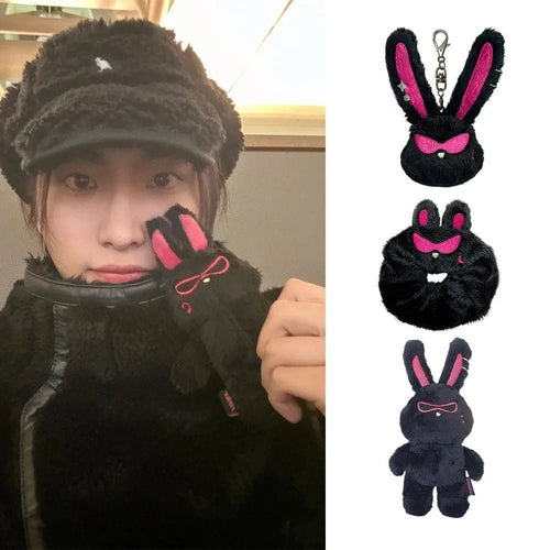 ATEEZ Cartoon Cute Plush Hair Keychain