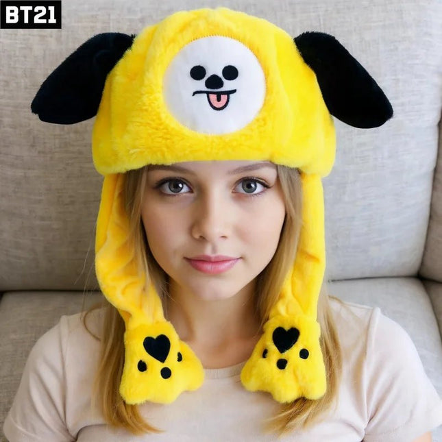 BTS BT21 Plush Hat Ear Protection Scarf