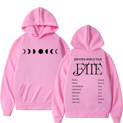 45078068265212|45078068297980|45078068330748|45078068363516|ENHYPEN Band FATE World Tour Print Hoodie|45078068429052