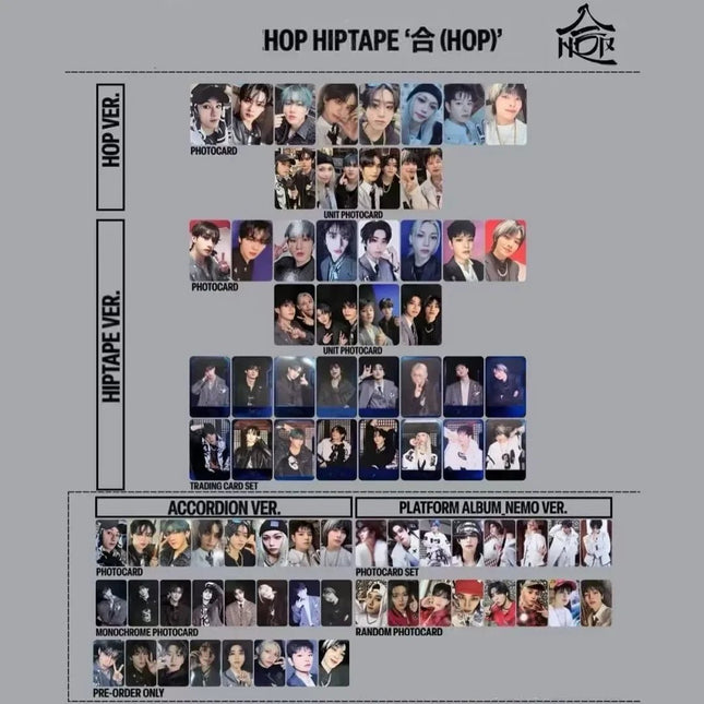 StrayKids HOP HIPTAPE Member Photocards