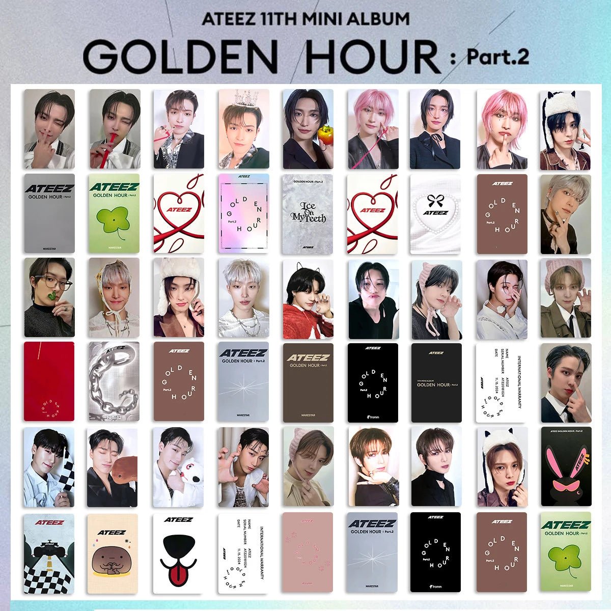 ateez golden hour 2 トレカ 48枚 人気沸騰ブラドン ATEEZ GOLDEN HOUR: Part.2 Photo Cards