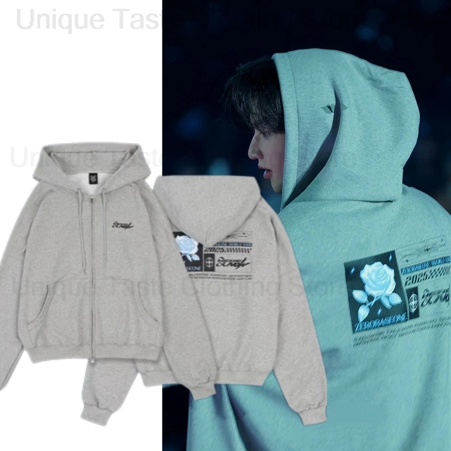 ZEROBASEONE HERE NOW TOUR Zip Up Hoodie – Kpop Exchange ZEROBASEONE HERE NOW TOUR Zip Up Hoodie – Kpop Exchange