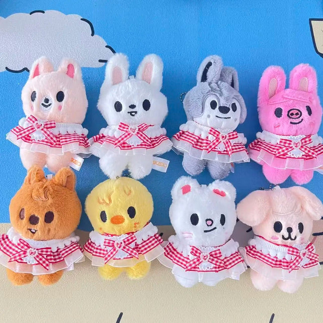 Stray Kids SKZOO Red Grid Dress Plush Doll