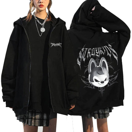 straykids merch SKZOO EVIL zip up hoodie