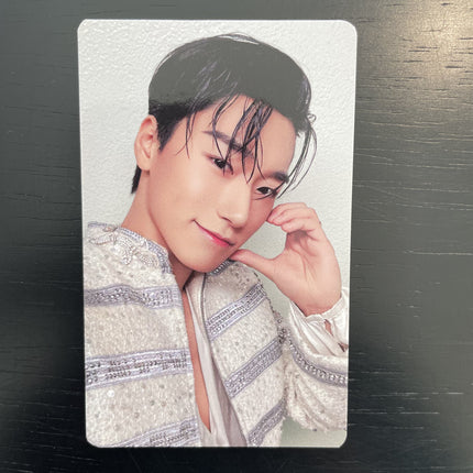 ATEEZ San 2025 World Tour Towards The Light Will To Power Finale Seoul YES24 PLAYCODE POB Photocard — dark hair silver military coat intense gaze