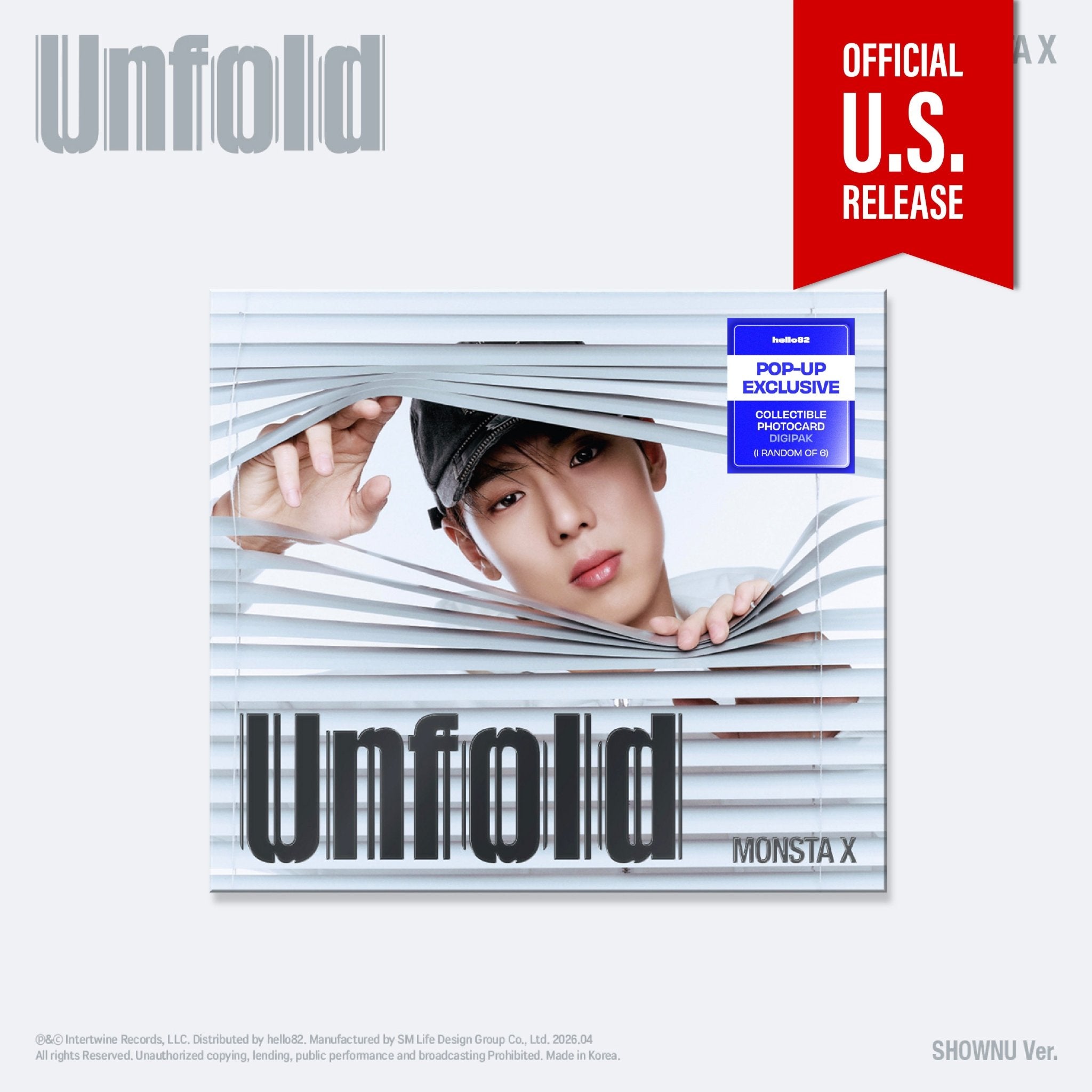 MONSTA X UNFOLD Digipack Pop-Up Excl | All 6 Members – Kpop Exchange