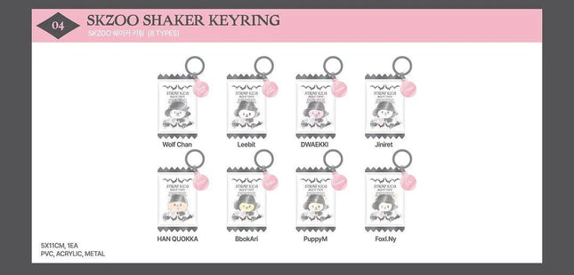 stray kids do it pop up skzoo shaker keyring