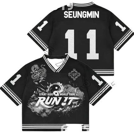 STRAY KIDS RUN IT 2026 WORLD TOUR JERSEY SHIRT SEUNGMIN