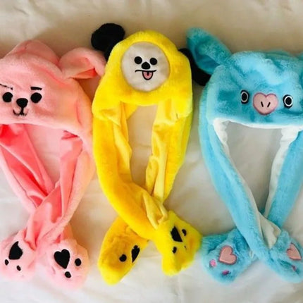BTS BT21 Plush Hat Ear Protection Scarf