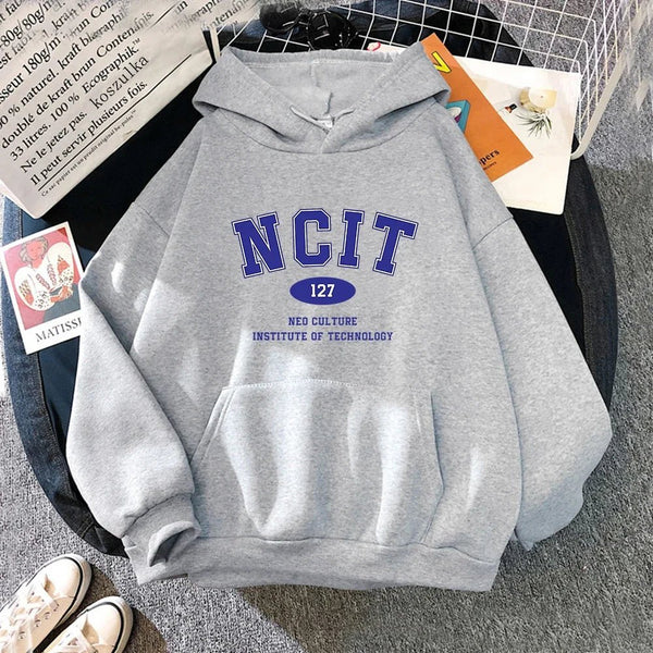 NCIT 127 イリチル NCIT フーディー トレーナー NCT127 Hoodie Official merchandise NCIT Gray College student