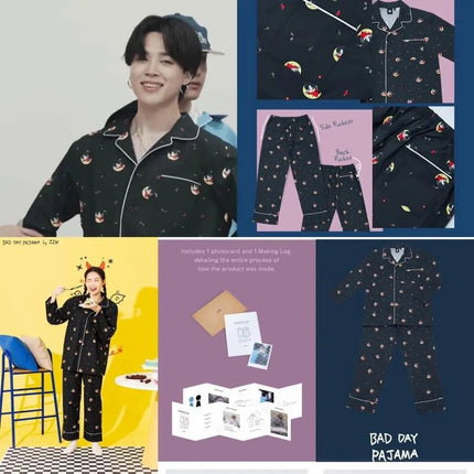 BTS Jin Good Day Pajama BLACK