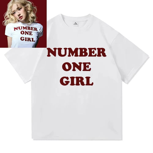 Rose Number One Girl Same Style Crop Shirt