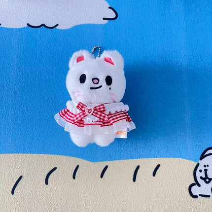 Stray Kids SKZOO Red Grid Dress Plush Doll