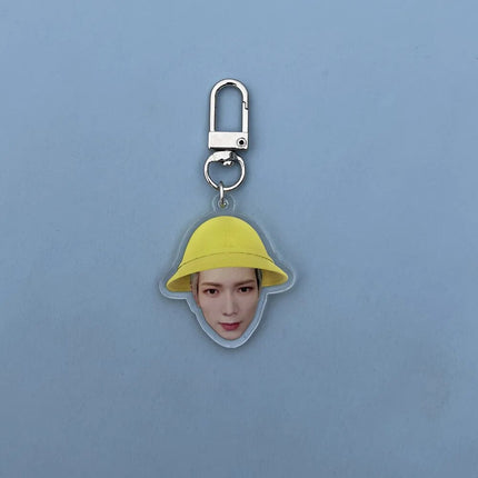 ATEEZ Yellow Hat Image Acrylic Keychain