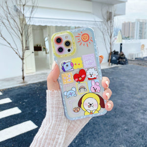 BTS BT21 Character Clear iPhone Case