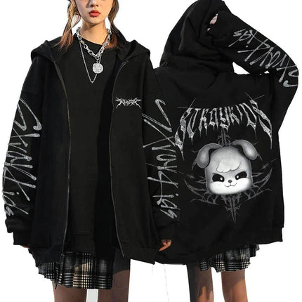 straykids merch SKZOO EVIL zip up hoodie