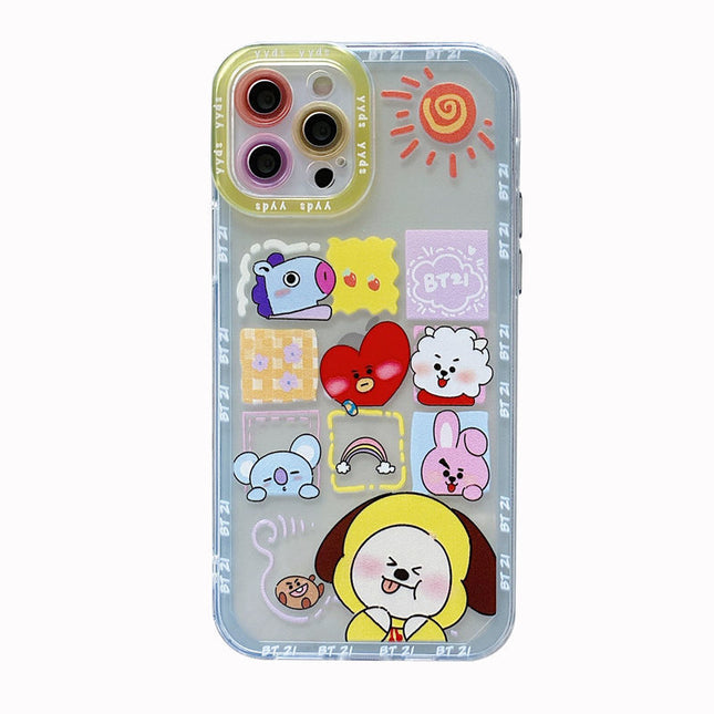 BTS BT21 Character Clear iPhone Case