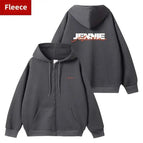 Fleece-lined cardigan-dark gray