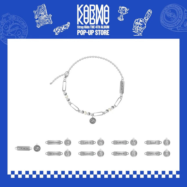 stray kids karma pop up merch necklace