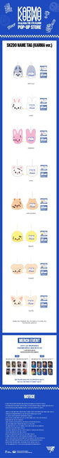 stray kids karma pop up merch name tag